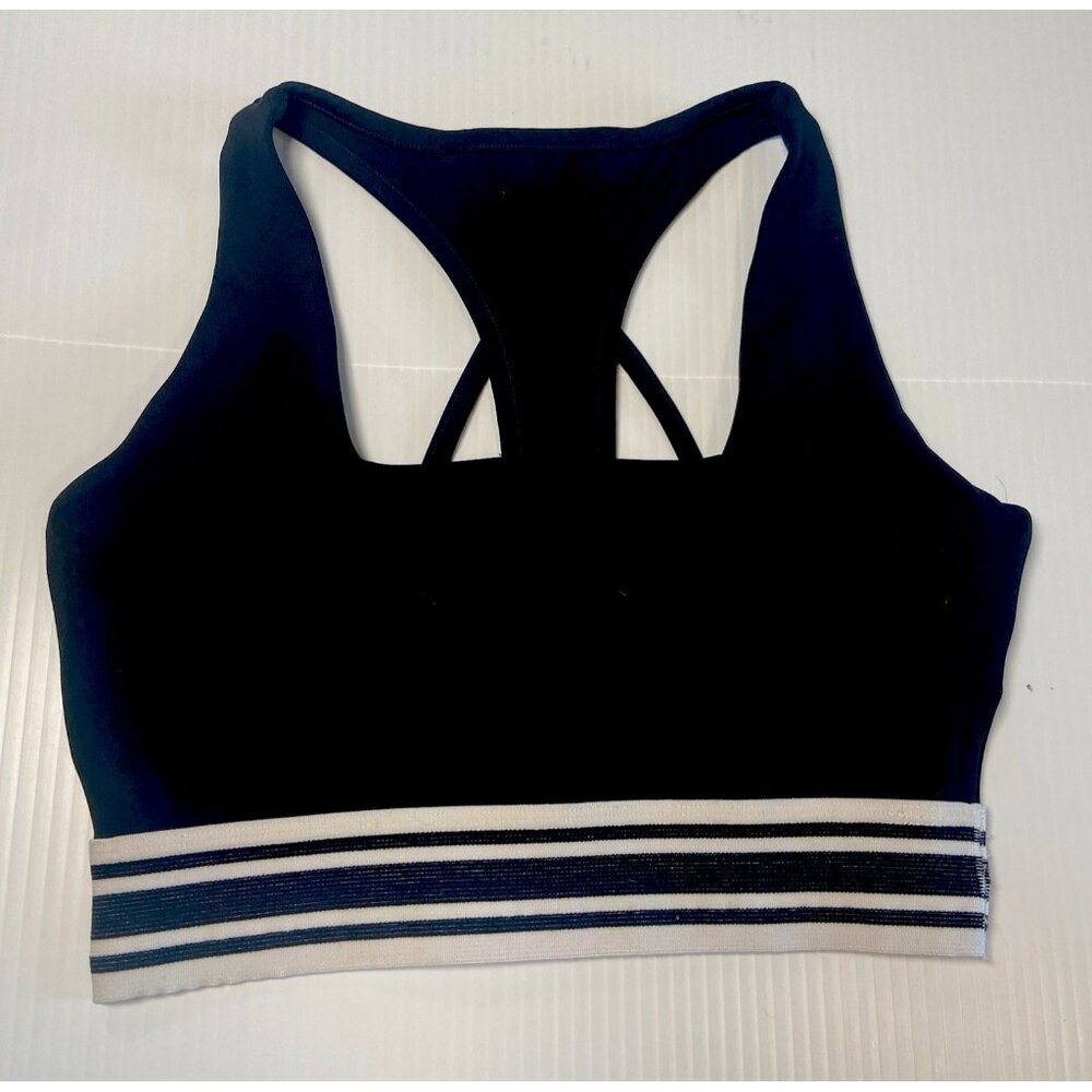 Buffbunny Women's Assasin Sports Bra Black White Size S Small Sporty Yoga